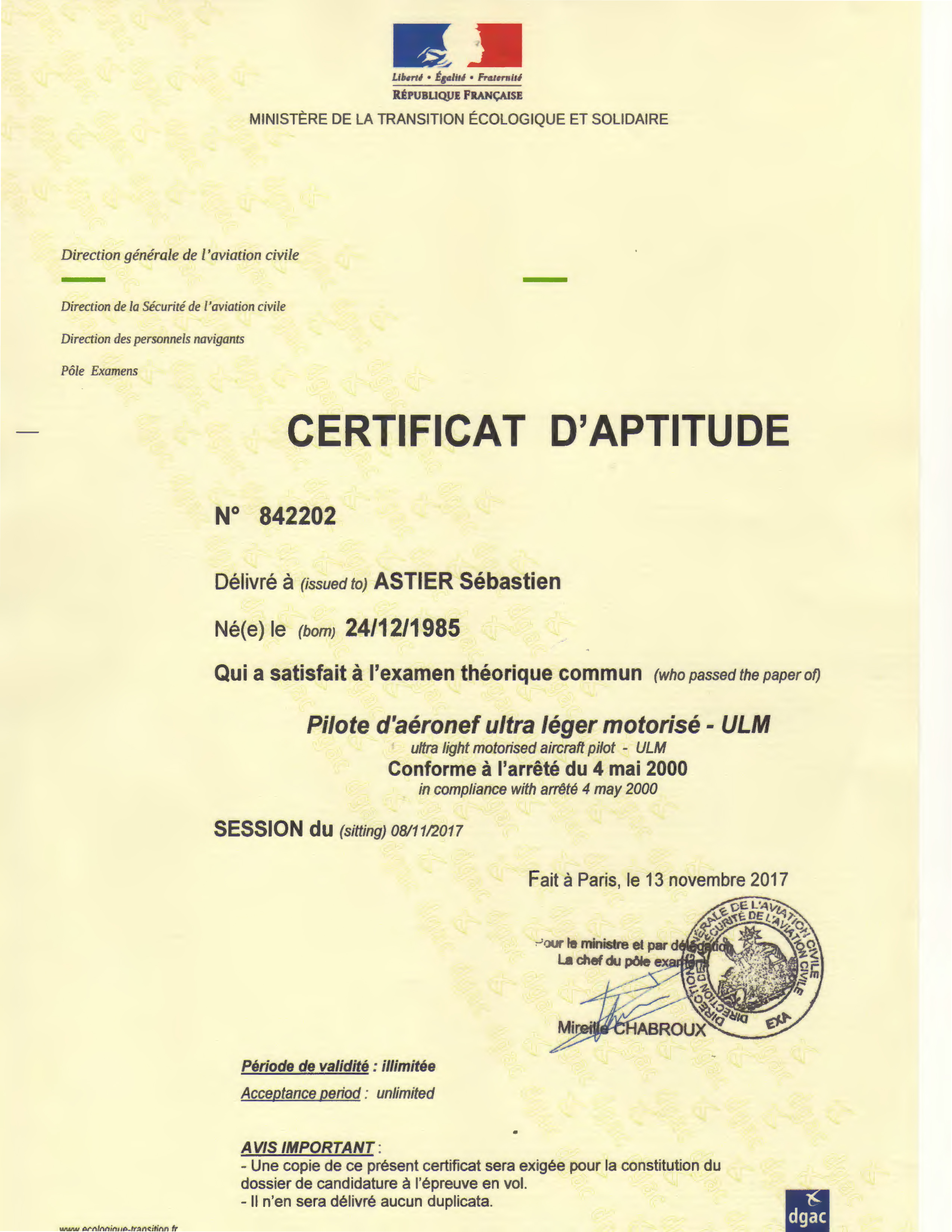 Certificat d